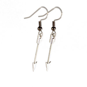 silver arrow earrings