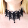 beaded gothic choker collar