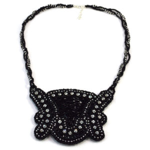 black bib statement necklace