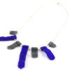 handmade blue statement necklace