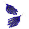blue fringe earrings