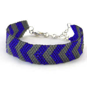 blue chevron arrows bracelet