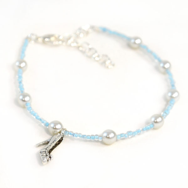 cinderella slipper anklet in blue