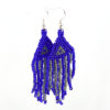blue fringe earrings