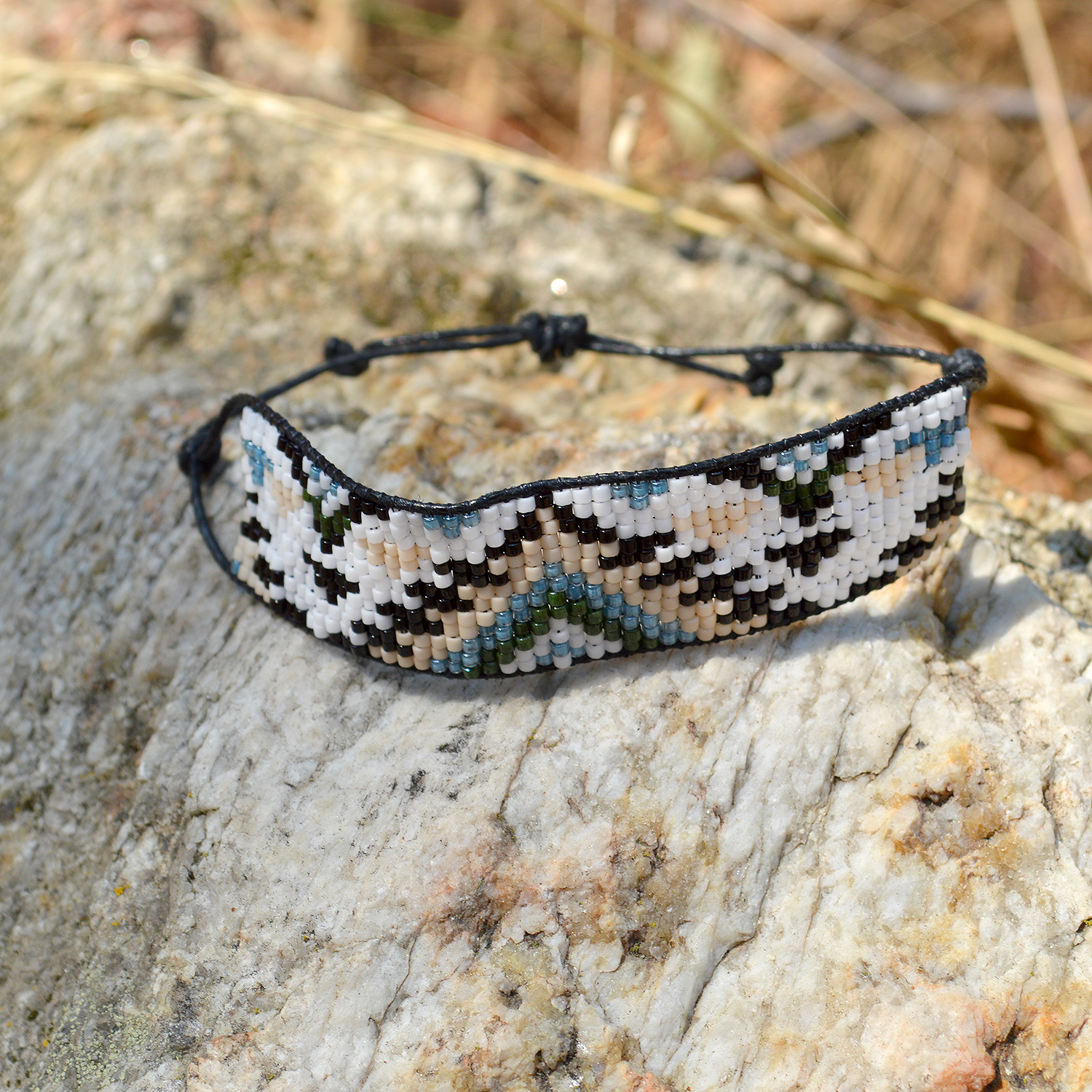 adjustable beaded wrap bracelet