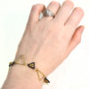 handmade black and gold bracelet