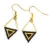 modern black and gold earrings