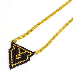black and gold necklace
