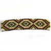 boho barrette in green and brown