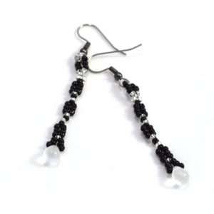 long black drop earrings