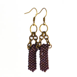 boho maroon color earrings