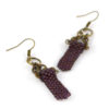 handmade maroon color earrings