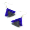 modern blue arrow earrings