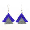 modern blue arrow earrings