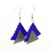 modern blue arrow earrings