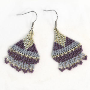 purple earrings set