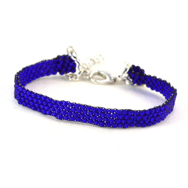 slim dark blue stacking bracelet