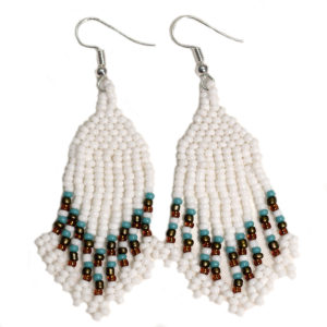 drop earrings white native american jewelry