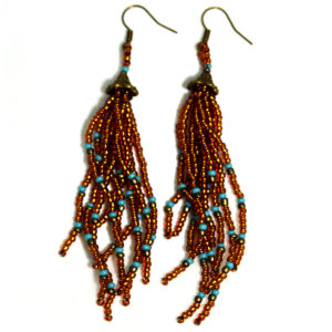 tassel earrings brown