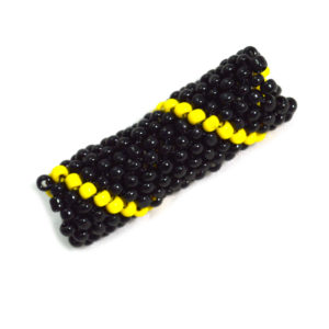 yellow spiral dreadlock cuff bead