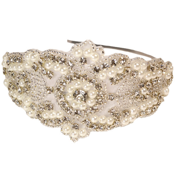 Art Deco Bride Headband - Megan Petersen Jewelry