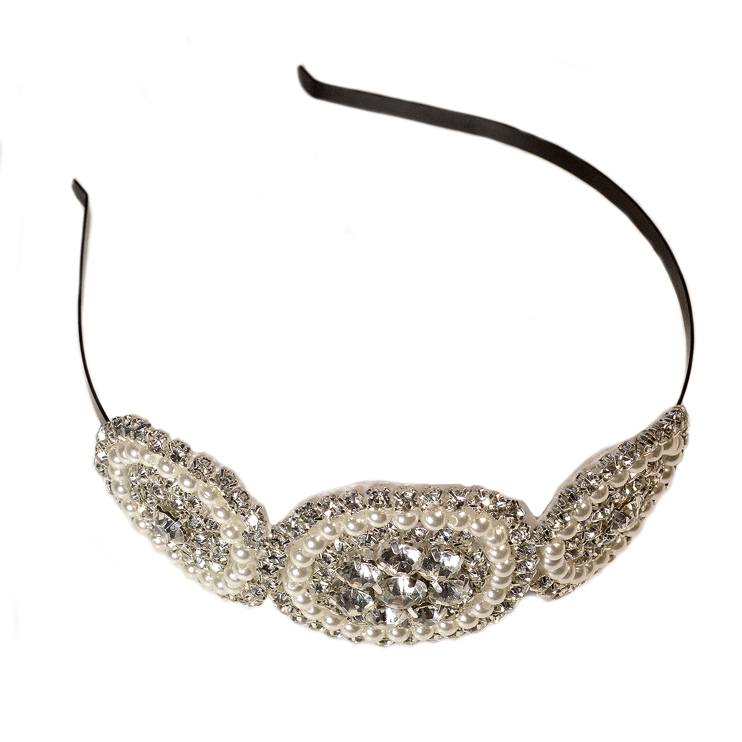 Rhinestone Pearl Adult Headband