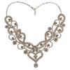 heart bridal rhinestone necklace