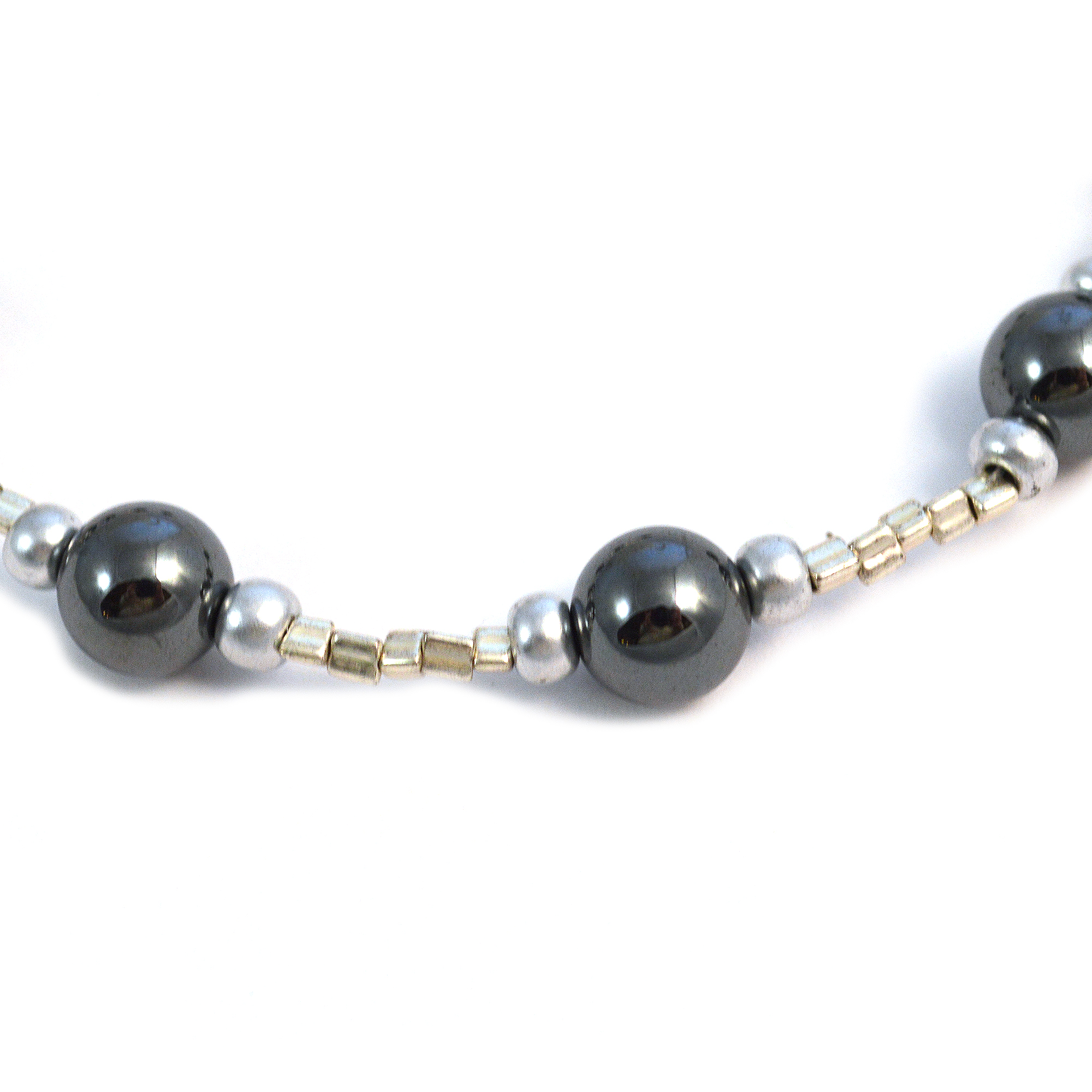 anklet silver beaded