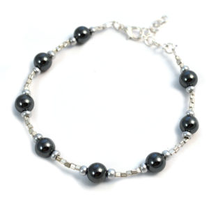 anklet silver beaded
