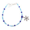 Frozen Snowflake Blue Anklet