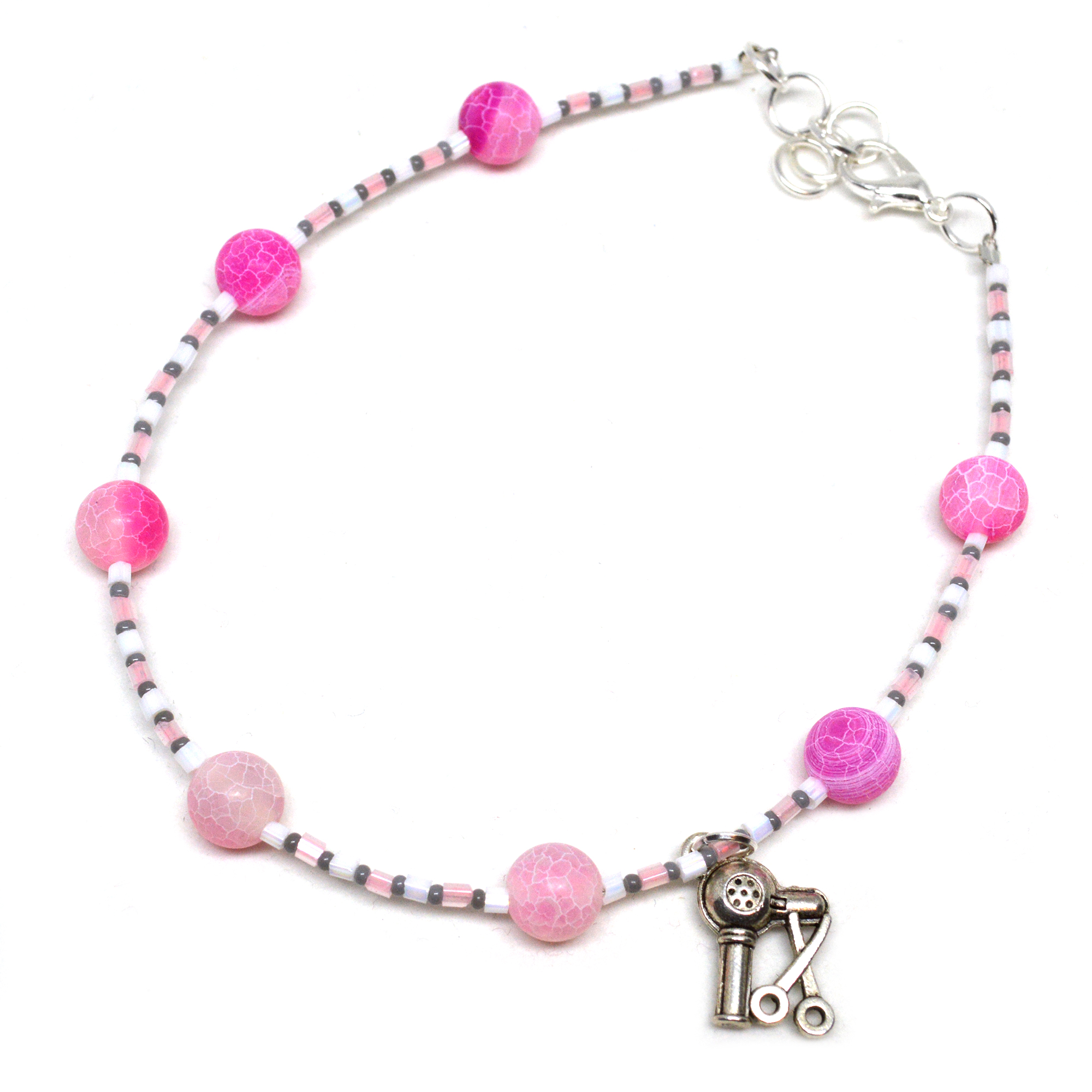 Hair Dresser Cosmetologist Gift Pink Foot Jewelry - Megan Petersen Jewelry