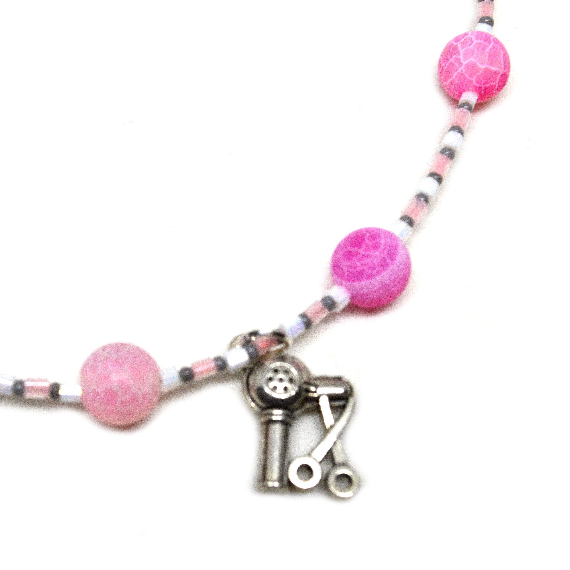 Hair Dresser Cosmetologist Gift Pink Foot Jewelry