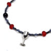 Wine Lover Gift Anklet in Red and Black