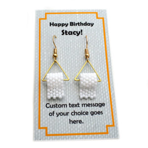 miniature toilet paper earrings personlized joke gift