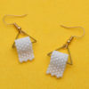 miniature toilet paper earrings personlized joke gift