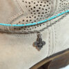 Western boot jewelry fleur de lis charm