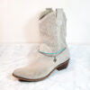Western boot jewelry fleur de lis charm
