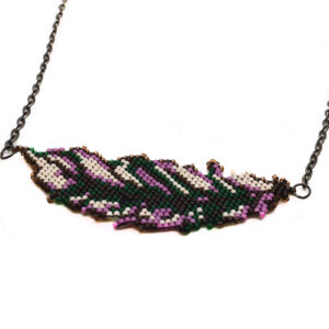 boho princess feather necklace