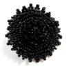 beaded black on black fashion brooch pin