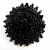 beaded black on black fashion brooch pin