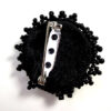 beaded black on black fashion brooch pin