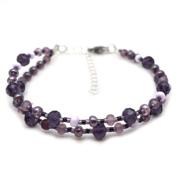 beaded purple anklet