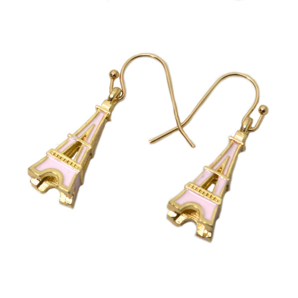 Eiffel tower pink chic earrings
