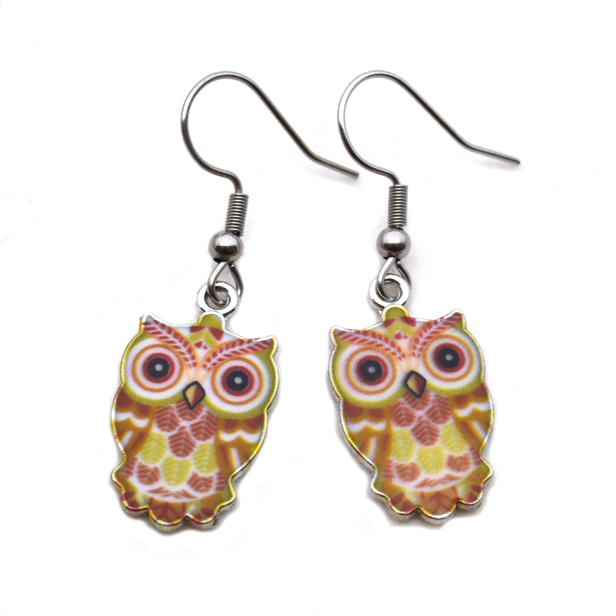 boho owl earrings