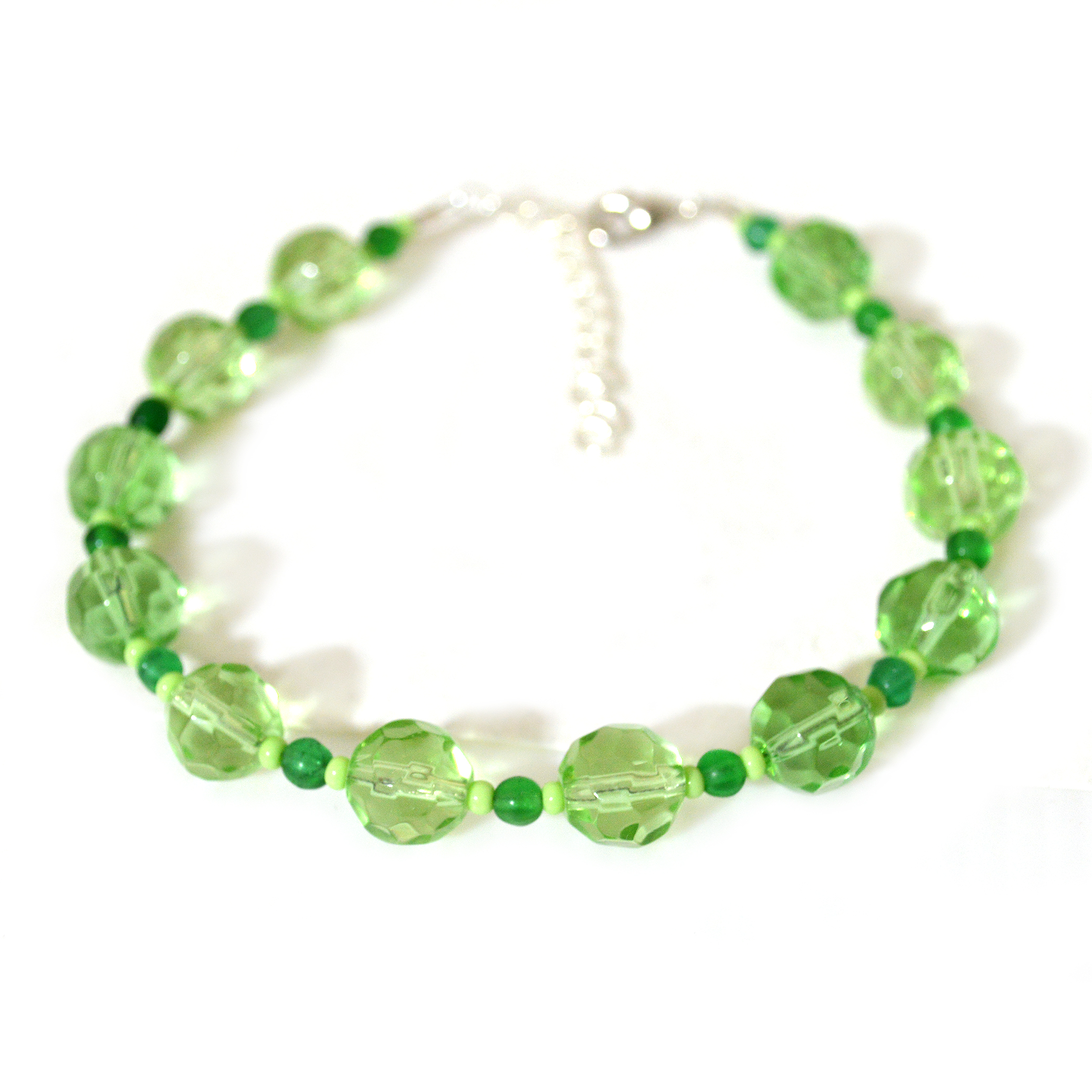 crystal green summer anklet