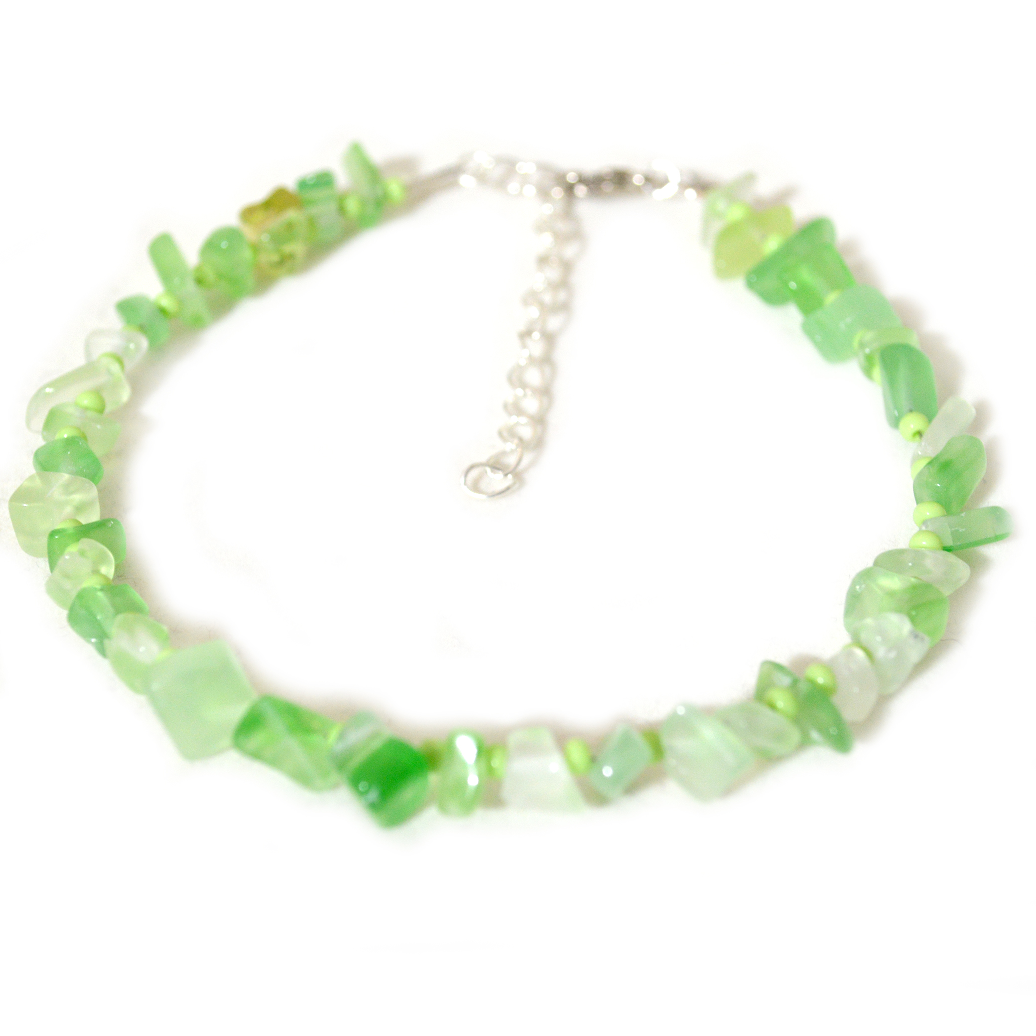 light spring green bohemain anklet