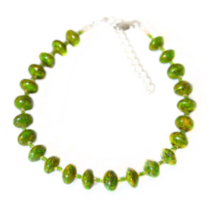 shades of green boho womens anklet