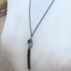 Long Fringe Chain Tassel Y Necklace