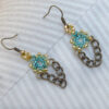 sparkling boho chain dangle earrings