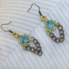 sparkling boho chain dangle earrings
